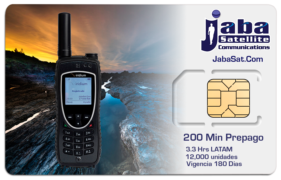 jabasat 200Min SIM Prepago LATAM IRIDIUM 2023